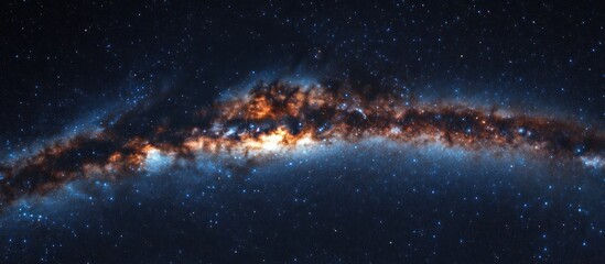 Wall Mural - Cosmic dust band, Milky Way galaxy, space background, astronomy