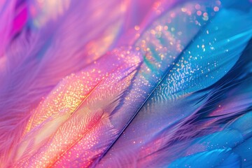 Wall Mural - feather texture backgrounds pattern purple.