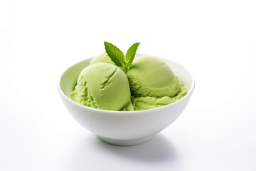 Wall Mural - Green tea dessert cream food.