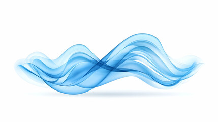 Wall Mural - Blue Smoke Wave Abstract fluid shape for modern design projects and presentations generative AI