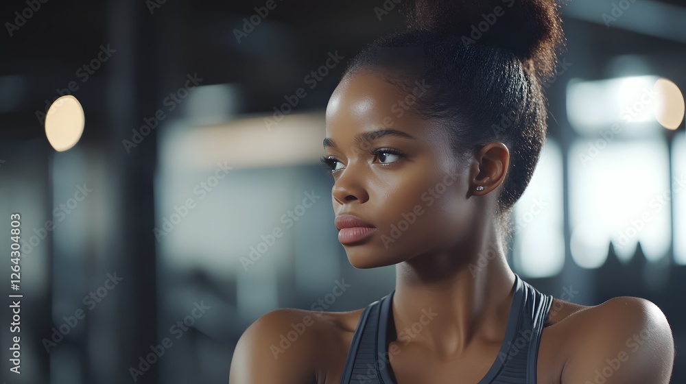 Athlete prepares with focus, embodying dedication and strength in warm ...