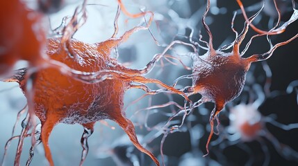 Fototapete - Intricate Connections Captivating Neuron Structures Depicting the Complexity of the Nervous System  digital showcasing the branched