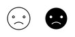 © Abstractor - Sad icons. stroke line and black solid icons
