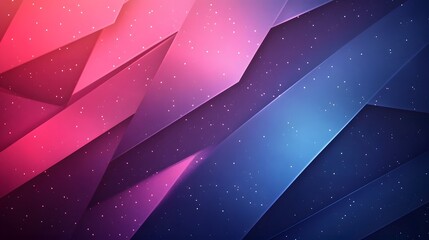 Poster - Mesmerizing Cosmic Abstract Space Background with Glowing Geometric Shapes  Beautiful futuristic digital with vibrant gradient colors dynamic triangular patterns and a sense of depth and movement