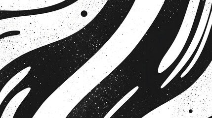 Fototapete - Mesmerizing monochrome abstract graphic design with dynamic swirling curves fluid lines and contrasting black and white shapes  A modern minimalist