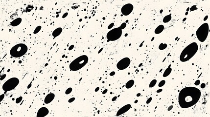 Fototapete - Minimalist abstract monochrome background with random splatter dotted and drip patterns  Dynamic and fluid texture created with paint or ink for digital web print design and creative projects