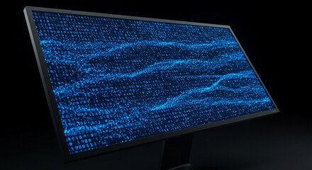 this pattern of blue binary code, composed of 0s and 1s, evokes a sense of computer programming and 