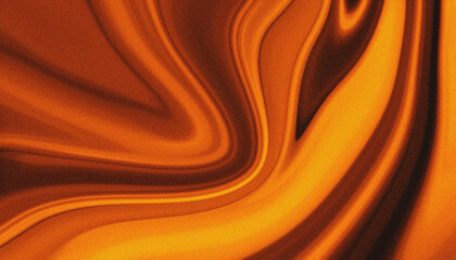 Poster - Mesmerizing golden-orange swirls with fluid texture, evoking molten glass or flowing silk, ideal for design inspiration, artistic backgrounds, and warm, elegant visuals