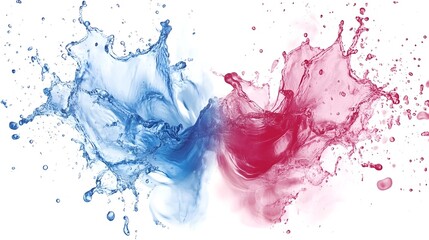 Aufkleber - Vibrant Colorful Paint Splash Abstract Art Backdrop with Dynamic Liquid Motion  splatter of liquid paints in various hues creating a visually striking and energetic digital image