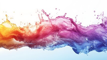 Fototapete - Vibrant Fluid Motion   Captivating Abstract Paint Splash Explosion with Colorful Digital Art Effects  Dynamic and Visually Striking Digital Backdrop