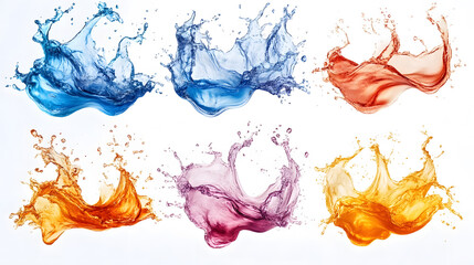 Fototapete - Vibrant Liquid Motion Explosion of Colorful Splashes   Abstract dynamic background with vivid multicolored liquids splashing flowing and interacting with each other