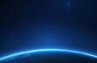 © bocheng - Majestic Earth Curving Beneath a Starry Night Sky with a Deep Blue Hue