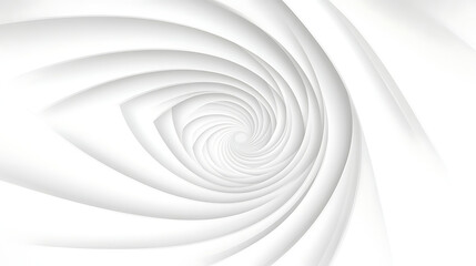 Wall Mural - Abstract Whirlpool of White Forms Infinite Depth Illusion Visual Perspective Artistic Design