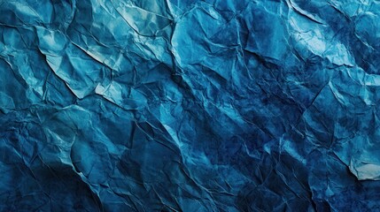 Wall Mural - Crumpled blue paper texture background design (1)