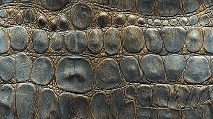 Wall Mural - Crocodile skin seamless texture map pattern background