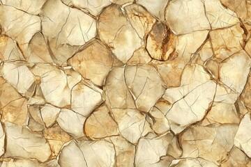 Wall Mural - Dehydrated earth with cracks dry land cracked ground seamless texture map pattern background