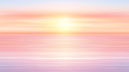 Canvas Print - Ocean Serenity at Sunset A Tranquil Seascape with Soft Hues and Gentle Reflections Landscape