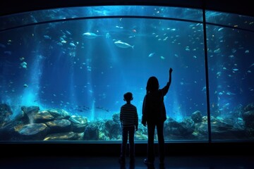 Wall Mural - Aquarium underwater outdoors looking.