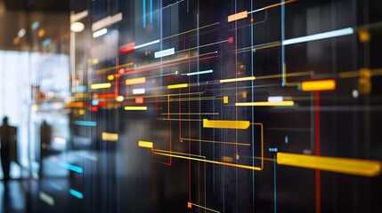 A vibrant digital background showcasing colorful lines and patterns, symbolizing modern innovation and technology.