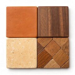 Canvas Print - Earthy Tones square on a white background