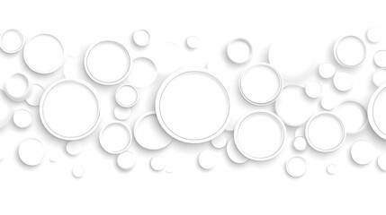 Wall Mural - White Circles Seamless Pattern with 3D Effect for Design Layouts and Creative Backgrounds 90char