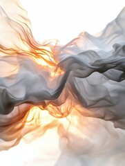 Fototapete - Ethereal Fluid Motion Silky Textures in Sunset Glow - Dynamic Visual Content for Creative Marketing and Modern Design Inspiration