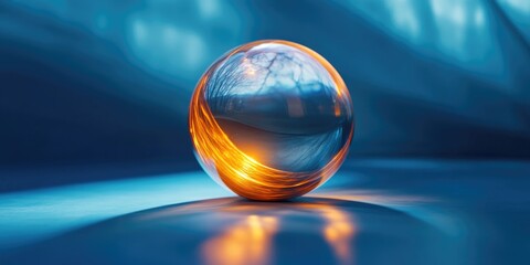 Canvas Print - Glass Ball on Table