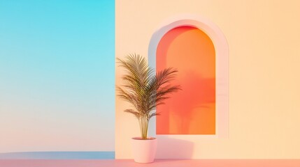Aufkleber - Contemporary Digital Oasis Minimalist Geometric VR Environment with Interactive Displays - Gaming Innovation and Immersive Entertainment for Youthful Tech-Savvy Audiences