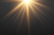 © Oleksandr - Light effect of flash and glare, light rays. On a transparent background.