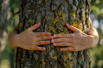 Wall Mural - Love and care for a nature and forest made generative AI technology