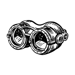 Wall Mural - A vintage illustration of steampunk goggles