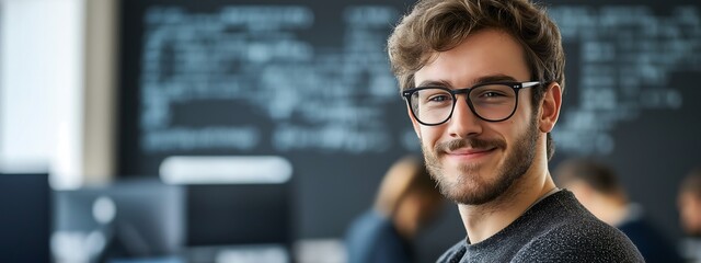 Web developer at his workplace