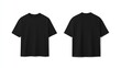 © artzone - Front And Back View Of Black TShirt On White Background