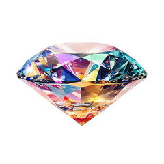 Aufkleber - stunning diamond with colorful facets reflecting light, showcasing its brilliance and clarity. gem intricate cuts create mesmerizing display of colors