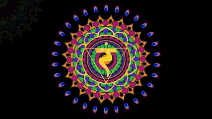 Wall Mural - mandala word ram . animation .