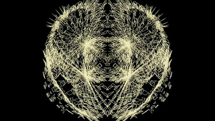 Wall Mural - illumination mandala animation circle - gold .