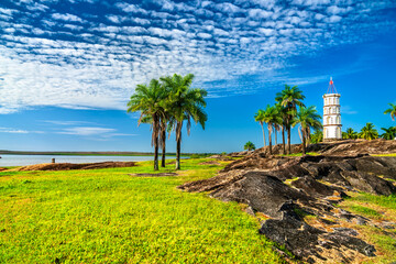 Canvas Print - Dreyfus Tower in Kourou - French Guiana, South America. Dreyfus Tower was used to communicate with the Devil islands via Morse code telegraph