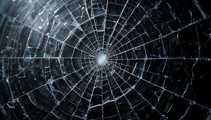 spider web in the morning dew