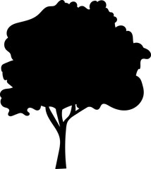 Wall Mural - tree silhouette on white background vector