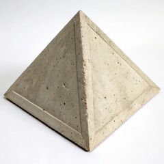 Canvas Print - Concrete Triangle with Rough Texture on a white background