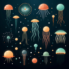 Wall Mural - seamless pattern with mushrooms
