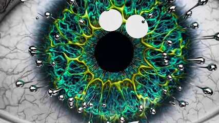 Poster - Exploration of a vibrant and intricate eye design showcasing mesmerizing colors and dynamic elements