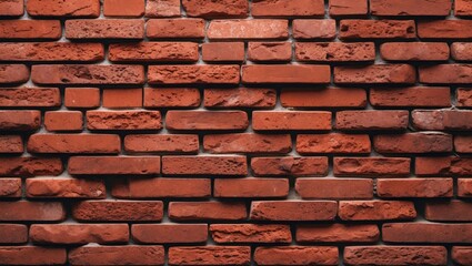Aufkleber - Textured background of a rustic red brick wall with various shades and imperfections  Copy Space