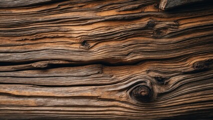 Aufkleber - Textured dark wood background with visible grain and knots suitable for various design applications Copy Space