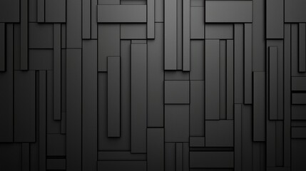 Poster - Abstract black texture with layered geometric shapes and patterns for modern design backgrounds