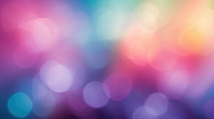 Wall Mural - Colorful bokeh background with soft focus and vibrant hues ideal for abstract designs and creative projects Copy Space