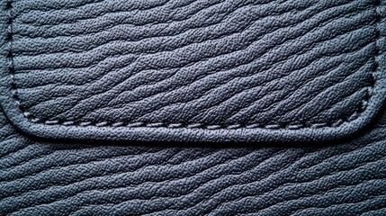 Poster - Textured Black Leather Surface with Stitching and Unique Patterns for Upholstery and Fashion Design