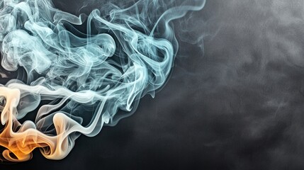 Poster - Elegant and Ethereal Smoke Patterns Creating a Captivating Visual Effect on a Dark Background