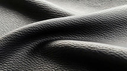 Aufkleber - Close-Up of Elegant Black Leather Texture Showcasing Deep Grain and Soft Feel for Design and Fashion Themes