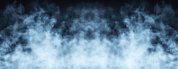 Poster - Soft Blue Smoke Texture with Dark Background for Artistic and Creative Projects